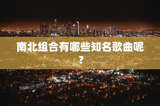 南北组合有哪些知名歌曲呢？