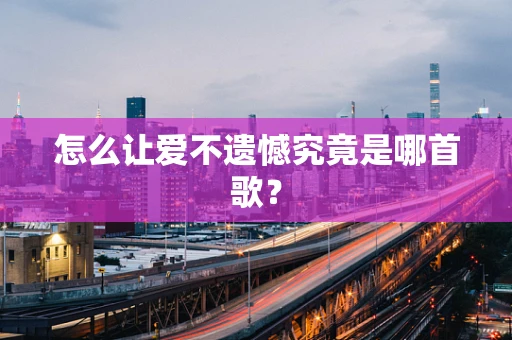 怎么让爱不遗憾究竟是哪首歌？