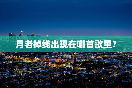月老掉线出现在哪首歌里？