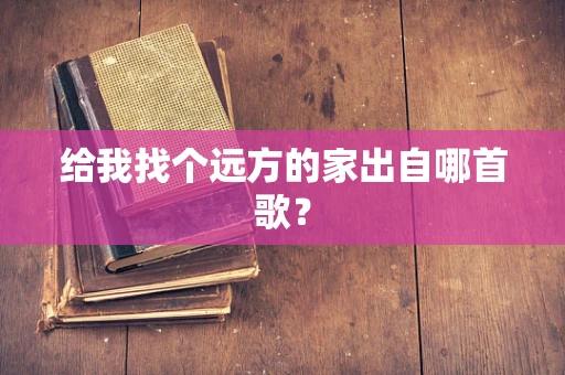 给我找个远方的家出自哪首歌？