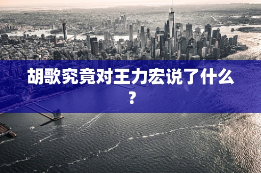 胡歌究竟对王力宏说了什么？