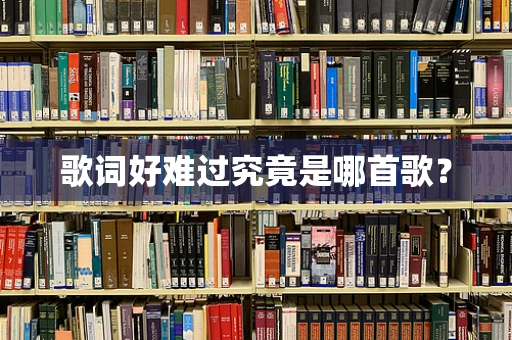 歌词好难过究竟是哪首歌？