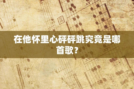 在他怀里心砰砰跳究竟是哪首歌？