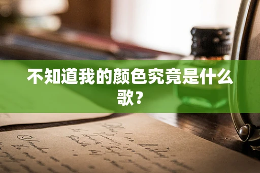 不知道我的颜色究竟是什么歌？