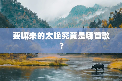 要嘛来的太晚究竟是哪首歌？
