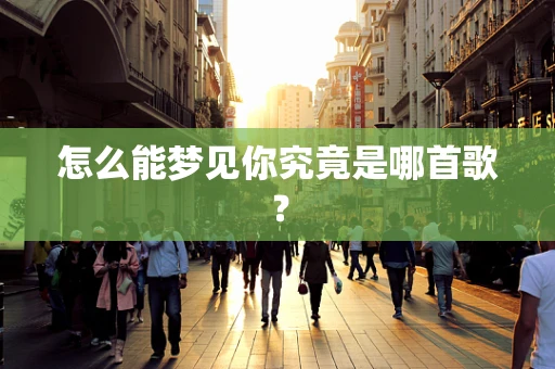 怎么能梦见你究竟是哪首歌？