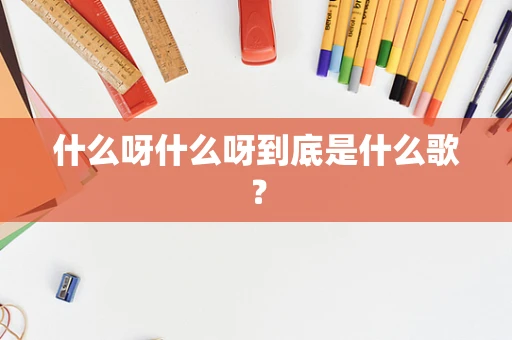 什么呀什么呀到底是什么歌？