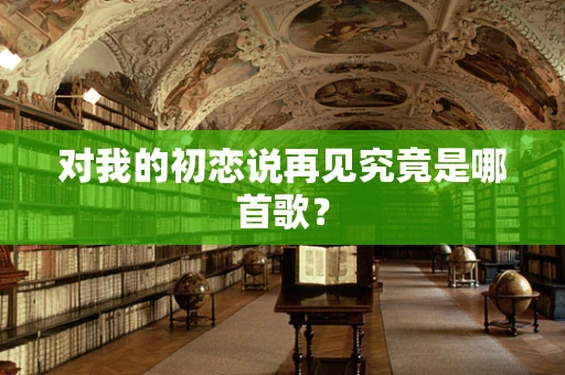 对我的初恋说再见究竟是哪首歌？