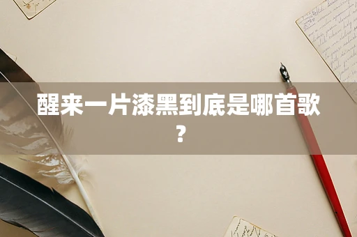 醒来一片漆黑到底是哪首歌？