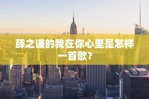 薛之谦的我在你心里是怎样一首歌？