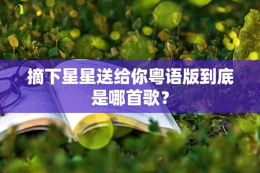 摘下星星送给你粤语版到底是哪首歌？