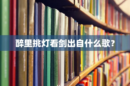 醉里挑灯看剑出自什么歌？