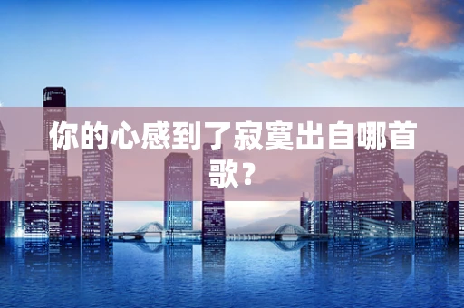 你的心感到了寂寞出自哪首歌？