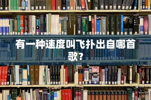 有一种速度叫飞扑出自哪首歌？