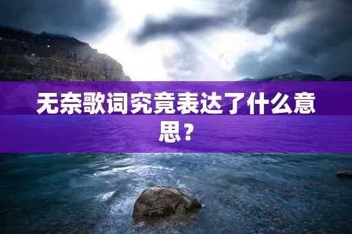 无奈歌词究竟表达了什么意思？