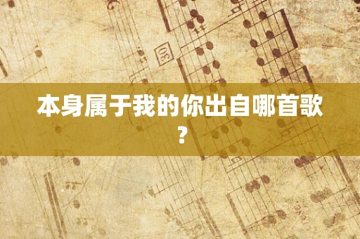 本身属于我的你出自哪首歌？