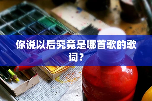 你说以后究竟是哪首歌的歌词？