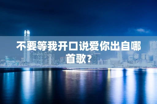 不要等我开口说爱你出自哪首歌？