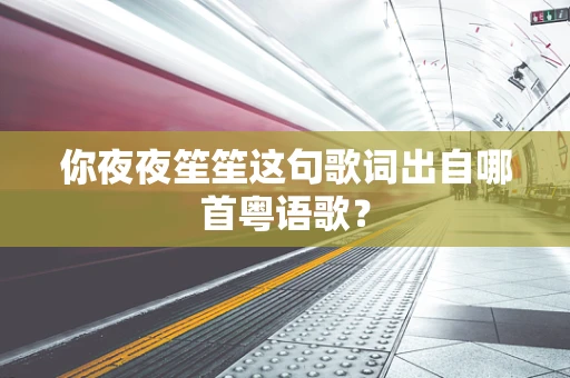 你夜夜笙笙这句歌词出自哪首粤语歌？