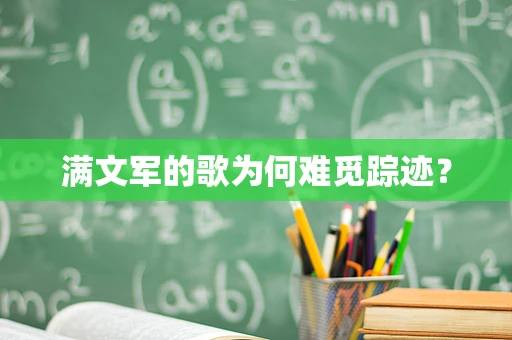 满文军的歌为何难觅踪迹？