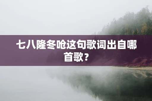 七八隆冬呛这句歌词出自哪首歌？