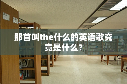 那首叫the什么的英语歌究竟是什么？