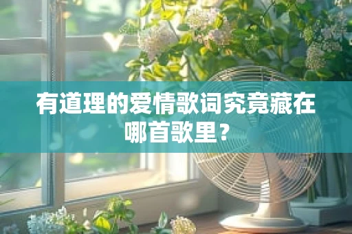 有道理的爱情歌词究竟藏在哪首歌里？