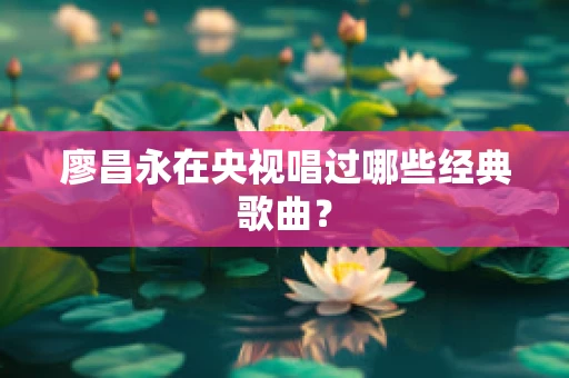 廖昌永在央视唱过哪些经典歌曲？