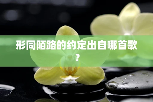 形同陌路的约定出自哪首歌？