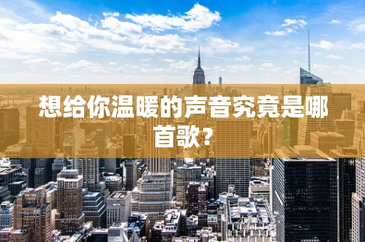 想给你温暖的声音究竟是哪首歌？