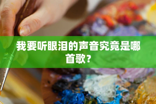 我要听眼泪的声音究竟是哪首歌？