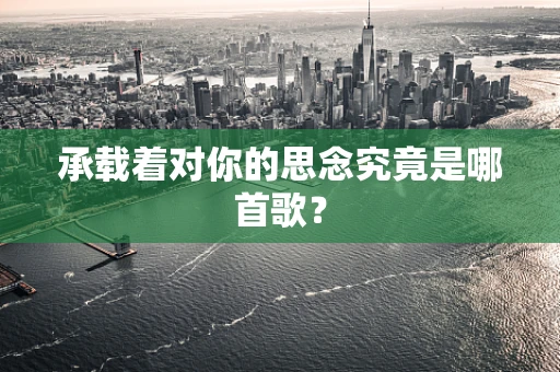 承载着对你的思念究竟是哪首歌？