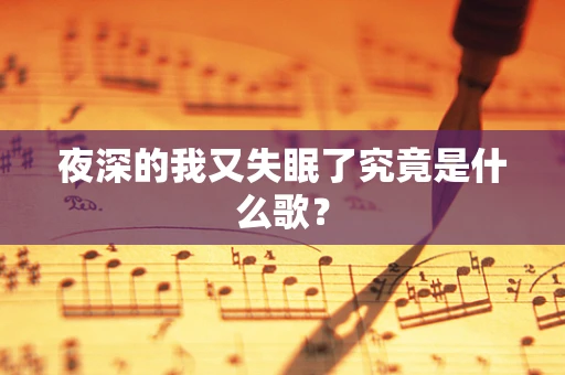 夜深的我又失眠了究竟是什么歌？