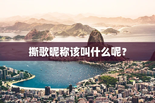 撕歌昵称该叫什么呢？