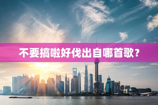 不要搞啦好伐出自哪首歌？