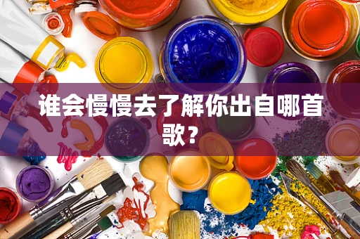 谁会慢慢去了解你出自哪首歌？