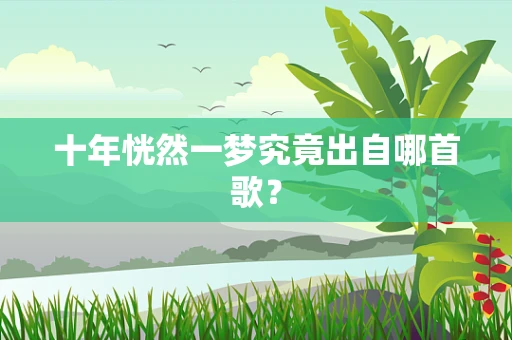 十年恍然一梦究竟出自哪首歌？