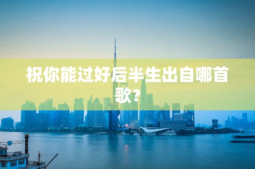 祝你能过好后半生出自哪首歌？