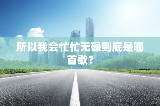 所以我会忙忙无碌到底是哪首歌？