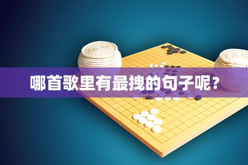 哪首歌里有最拽的句子呢？