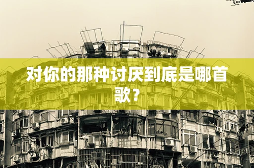 对你的那种讨厌到底是哪首歌？