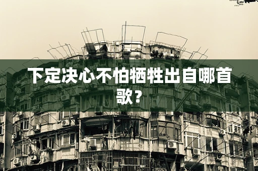 下定决心不怕牺牲出自哪首歌？