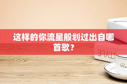 这样的你流星般划过出自哪首歌？