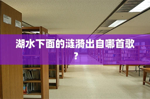 湖水下面的涟漪出自哪首歌？