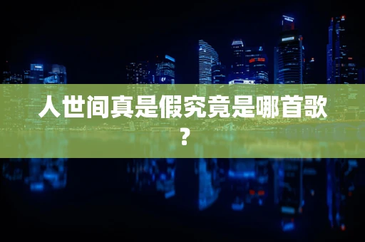 人世间真是假究竟是哪首歌？