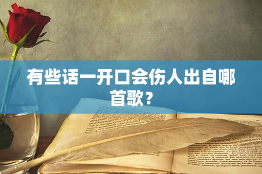 有些话一开口会伤人出自哪首歌？