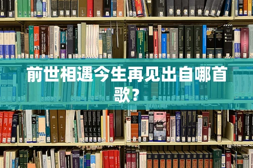 前世相遇今生再见出自哪首歌？