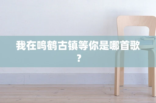 我在鸣鹤古镇等你是哪首歌？
