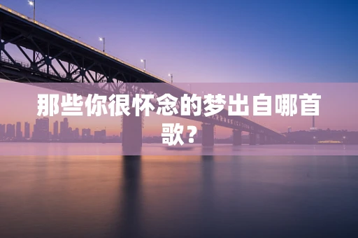 那些你很怀念的梦出自哪首歌？