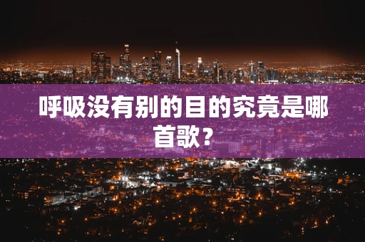 呼吸没有别的目的究竟是哪首歌？